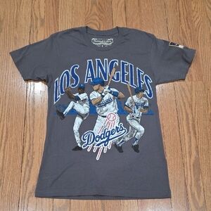 Mitchell & Ness Gray Los Angeles Dodgers Tee